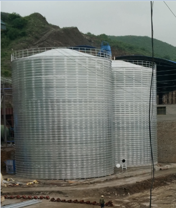 华容粮食钢板仓的安装全过程不用热焊接